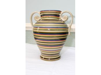 Striped Vase With 2 Handles - Les Colores Gallery
