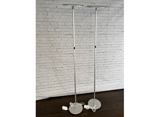 Pair Of Modern Outon LED Floor Lamps With Touch On/off/dimmer