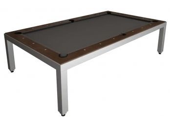 Aramith Fusion Dining/pool Table - Metal Frame With Wood Top & One Piece Slate Base