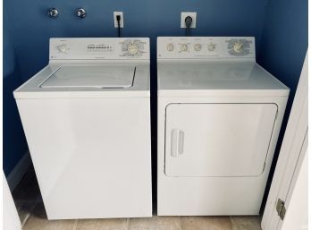 GE Profile Top Load Washer And Front Load Electric Dryer
