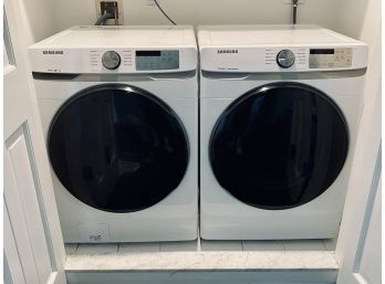 Pair Of Samsung Washer And Electric Dryer