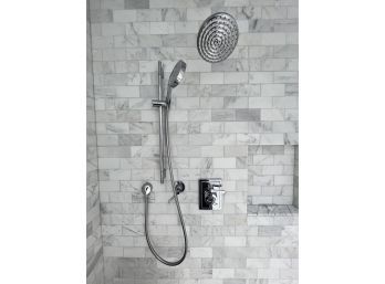 Lefroy Brooks Shower Head With Separate, Mounted Handheld Shower Head