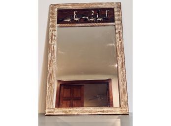 African Inspired Hanging Wall Mirror With Bird Motif