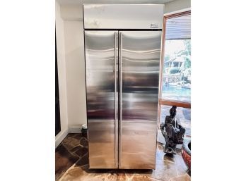 GE Monogram Built In Side By Side Refrigerator - Model Number ZISS360NXDSS - This Is In Working Order