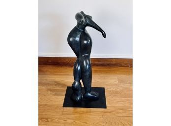 Large Bronze Sculpture - Female Form On Stand