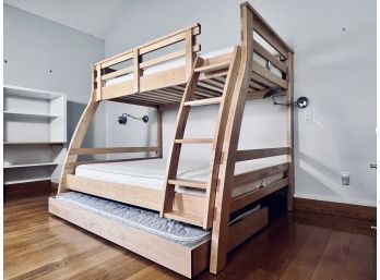 Modern Spectra Wood Inc Twin Over Full Bunk Bed With Trundle With Room And Board Mattresses
