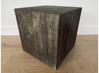 Square Petrified Wood Side Table - Very Heavy