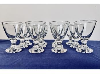 Set Of 12 Cordial Glasses With Bubble Glass Bases