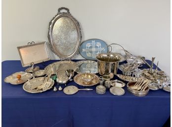 Large Collection Of Silver Plate - At Least 24 Pieces
