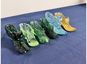 Collection 6 Cut Glass Shoes