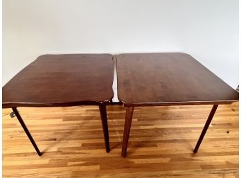Pair Of Stakmore Wood Card Tables