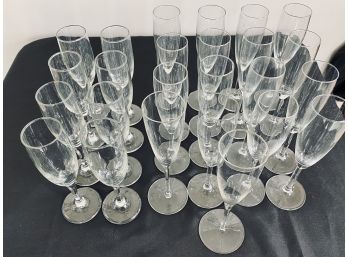 Large Collection Of Champagne Flutes - Unmarked