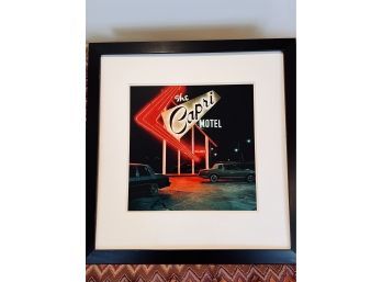 Framed Signed Photograph - Jeff  Brouws - Capri Motel Joplin, MO
