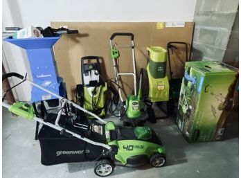Collection Of Electric Yard Tools