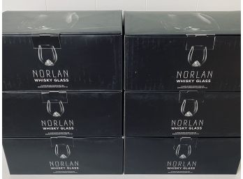 Collection Of NIB Norlan Whiskey Glasses - 6 Boxes Of 6 Glasses