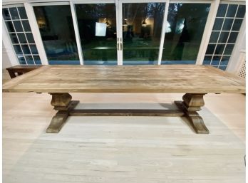 Restoration Hardware Salvaged Wood Trestle Dining Table