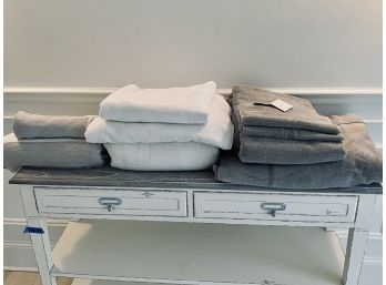 Collection Of Restoration Hardware Sheets And Towels