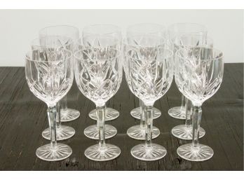 Lot Of Set Of 12 Marquis By Waterford Water Goblets And Cut Crystal Rocks Glasses (unmarked)