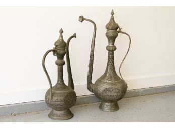 Pair Of Moroccan Water Pitchers / Genie Lamps