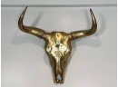 Lifesize Resin Bull Head Wall Decor - Painted Gold