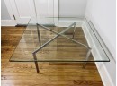 Mies Van Der Rohe Barcelona Coffee Table - Glass On Chrome X Base
