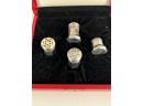 Set Of Cartier Sterling Silver Salt And Pepper Shakers **ONE IS MISSING A TOP**