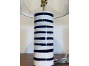 Pair Of Black And White Ceramic Lamps By Kate Spade