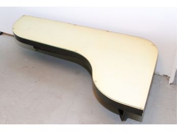 Mid Century Modern Coffee Table With Glass Top - 3 Legs