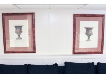 Pair Of Framed Urn Prints