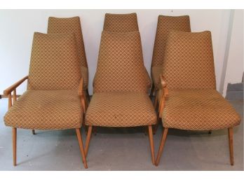 Set Of 6 Mid Century Modern Dining Chairs