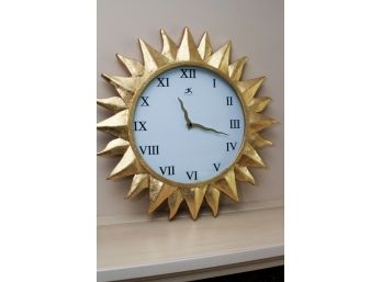 Gold Sun Wall Clock