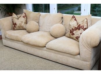 Pair Of Kreiss Collection Giverny Couches With Loose Down Cushions - Sand Colored