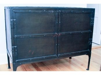 Black Industrial-style Metal Cabinet