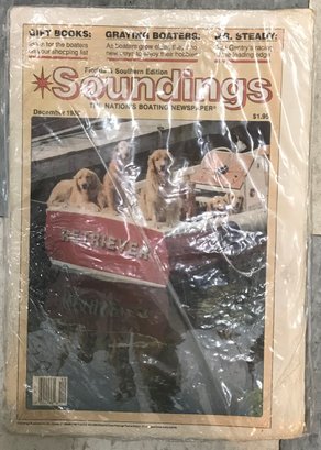 December 1988 Edition 'SOUNDINGS' Florida & Southern Edition, The Nation's Boating Newspaper, Original Wrapper