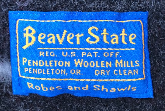 Vintage Beaver State Wool Indian Design Blanket, 72' X 53', Nice Condition, No Holes