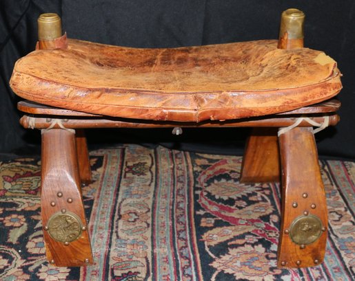 Vintage Camel Saddle, Makes A Great Footstool