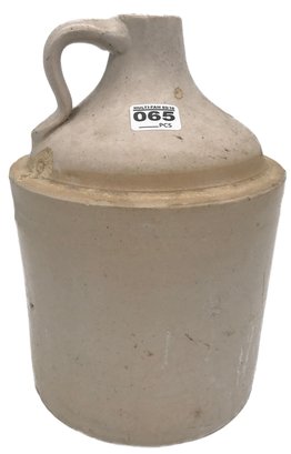 Antique Salt Glazed Jug, 7.25' Diam. X 11'H