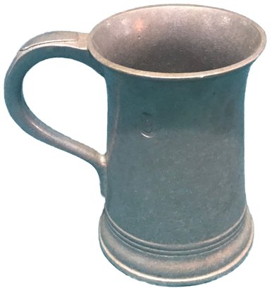 Antique Pewter Beer Mug Stein, 4.75' Diam. X 7' X 6.5'H
