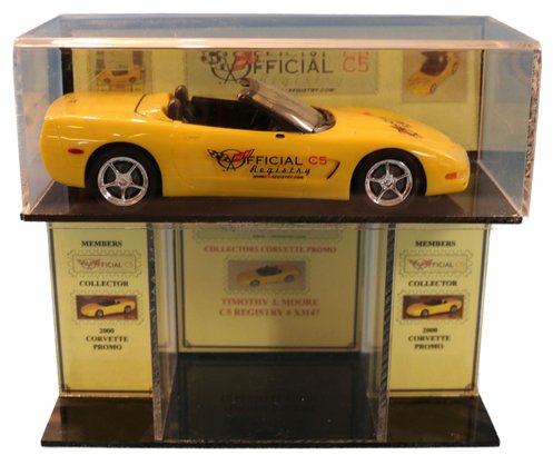 2000 Corvette In Acrylic Display Case (No Box, Missing Parts)