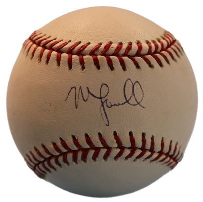 Autographed Baseball Mike Lowell Played For NY Yankees, FL Marlins And Boston Red Sox (In Plastic Case)