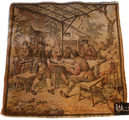 Tapestry Of Men Drinking 19' X 19'