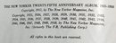 The New Yorker Twenty-Fifth Anniversary Album 1025-1950, Harper & Brothers, New York, 9.25' X 12.25'