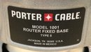 PORTER CABLE Fixed Base Type 8, Router Model 1001, In Zippered Storage Bag With New Bits, Used Only Once!
