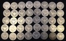 Roll Of 40 US Barber Silver Quarters - Average Circulated - Mixed Dates