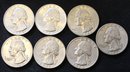 Roll Of 40 Asssorted Date Silver Washington Quarters - Circulated