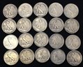 Roll Of 20 Assorted Date Silver Walking Liberty Half Dollars - Circulated