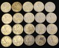 Roll Of 20 1942-P Liberty Walking Silver Half Dollars - Circulated - Some Are Higher Grades