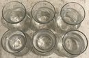 6 Pcs Clear Glass Individual Wine Measuring Pours, 2.5' Diam. X 5'H