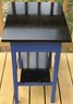 Diminutive Single Drawer Blue Painted & Brown Stainted Table, 24' X 18.25' X 29.25'H