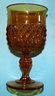 Six Amber Indiana Goblets